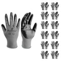 Polyester & Nitrile | Seamless Polyester | Grey Black | L | Pack of 12